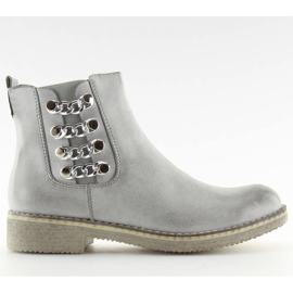 Botas Jodhpur botas para mujer F2333 gris.