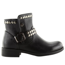 Botas negras con tachuelas negro HUQ-008 Negro