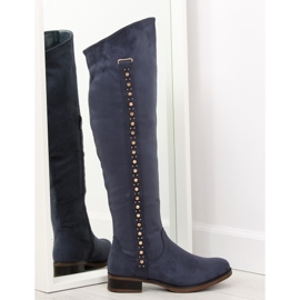 Botas sobre la rodilla, azul marino 990-PG blue Botas sobre la rodilla, azul marino 990-PG blue