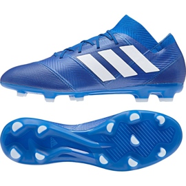Botas de fútbol adidas Nemeziz 18.2 Fg M DB2092 azul azul