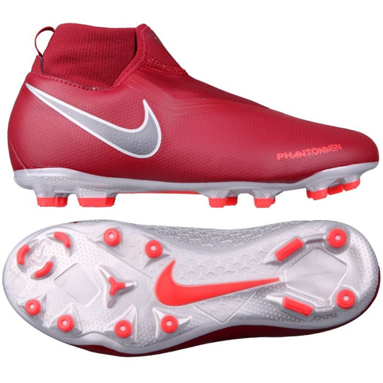 Zapatos de fútbol Nike Phantom VSN Academy DF FG Jr AO3287-606 rojo Zapatos de fútbol Nike Phantom VSN Academy DF FG Jr AO3287-606 rojo