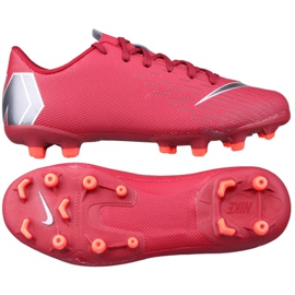 Zapatos de fútbol Nike Mercurial Vapor 12 Academy Gs Mg Jr AH7347-606 rojo rojo