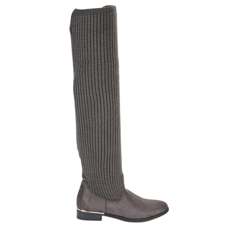 Super Me Botas de mujer ajustadas gris Super Me Botas de mujer ajustadas gris
