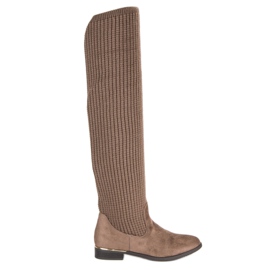 Super Me Botas de mujer ajustadas marrón
