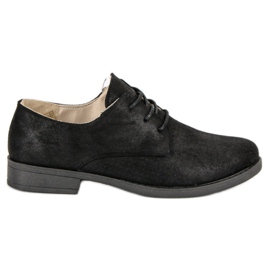 Zapatos cómodos atados negro