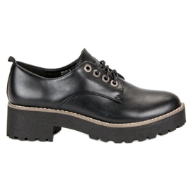 Zapatos con cordones de moda negro