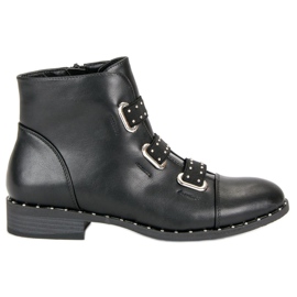 Bestelle Botines negros con cremallera