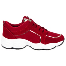 Vices Vicios de calzado deportivo de gamuza rojo