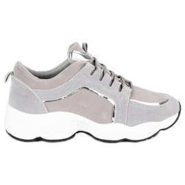 Vices Vicios de calzado deportivo de gamuza gris