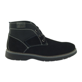 McKey Botas con cordones de ante para hombre 284 negro
