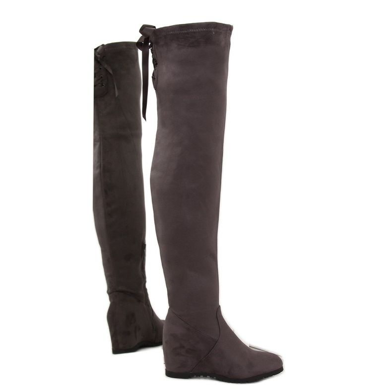 Gris Botas altas con cuña 168-139 Gris Gris Botas altas con cuña 168-139 Gris