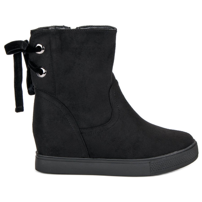 Bestelle Botas de cuña burdeos negro