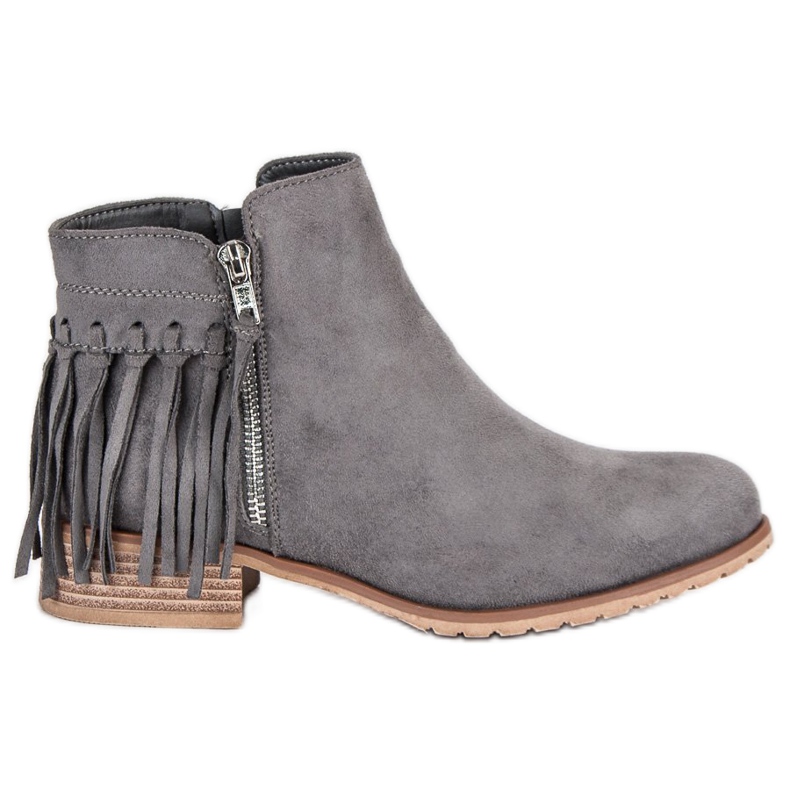 Kayla Botas de ante boho gris