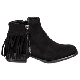 Kayla Botas de ante boho negro