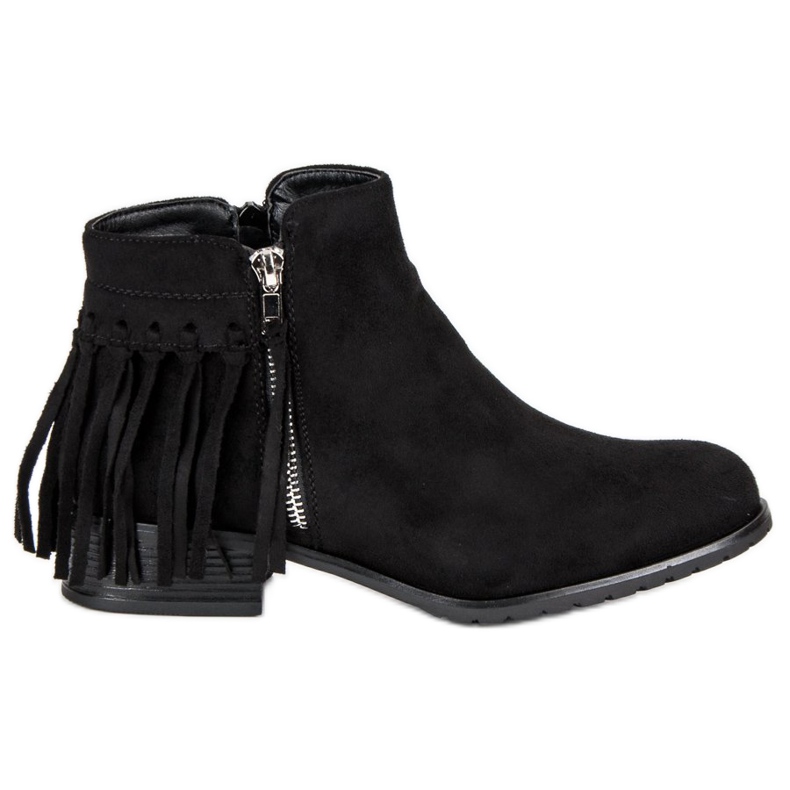Kayla Botas de ante boho negro