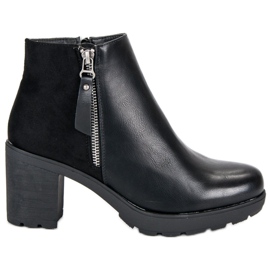 Anesia Paris Botines negros en el poste