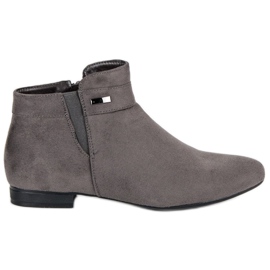 Vinceza Botines planos grises