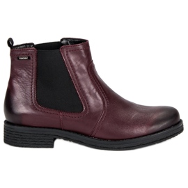 Botines Chelsea granate VINCEZA rojo