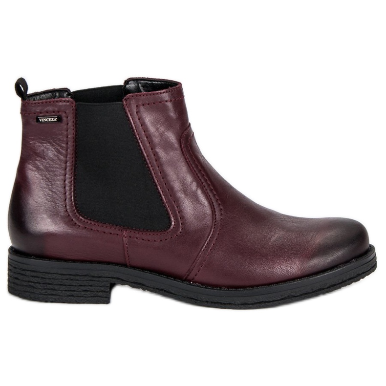 Botines Chelsea granate VINCEZA rojo