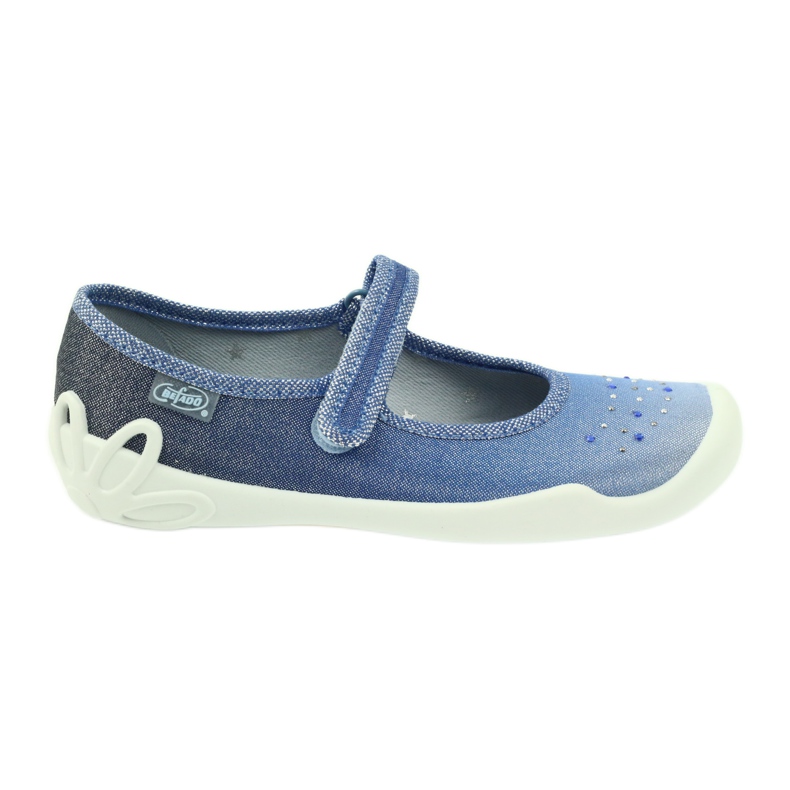 Zapatilla niña lentejuelas Befado 114y316 azul gris azul marino