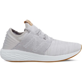 New Balance Espuma fresca Cruz V2 Knit WCRUZKG2 Rain Cloud con blanco Munsell gris