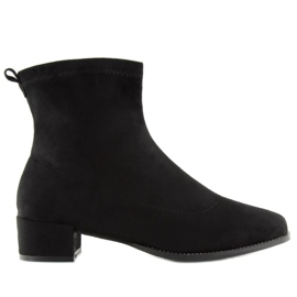 Botas negras de tacón bajo F184 Black negro