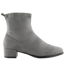 Gris Botas de tacón bajo F184 Gris