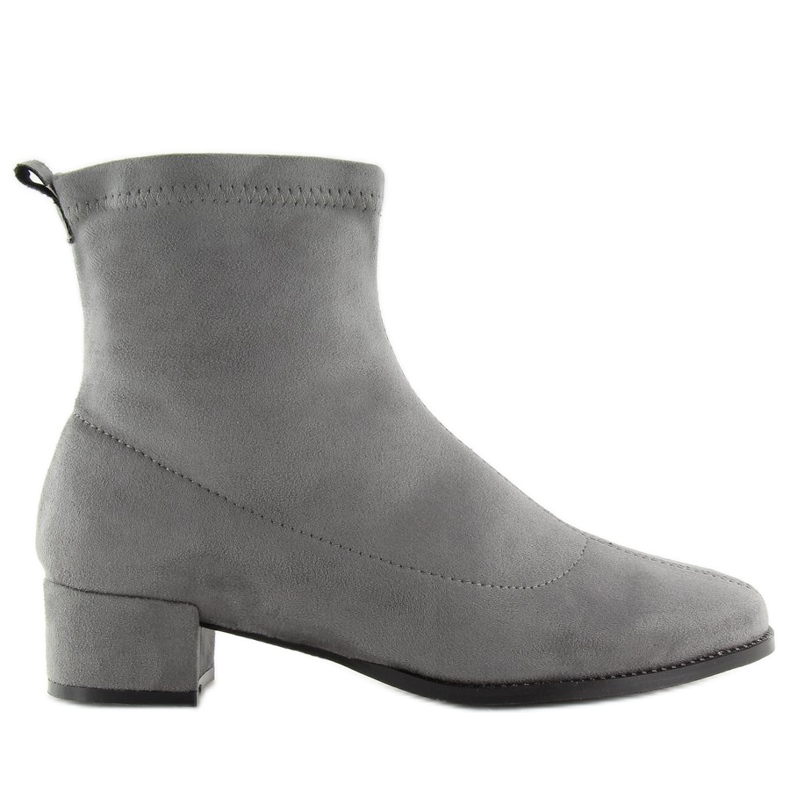 Gris Botas de tacón bajo F184 Gris