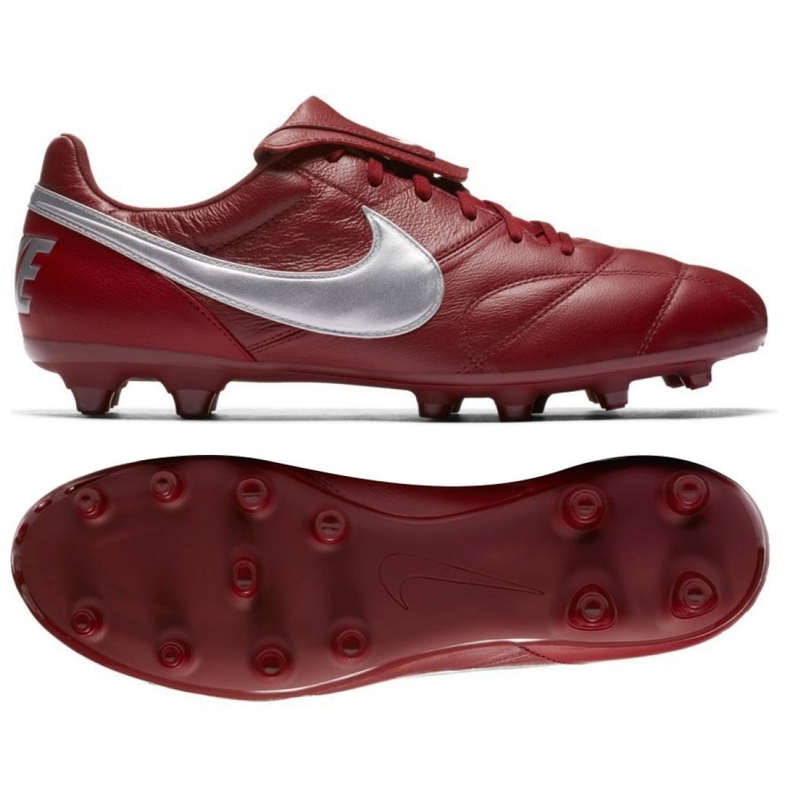 Nike The Nike Premier Ii Fg M 917803-606 zapatos de fútbol rojo rojo