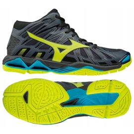 Zapatillas de voleibol Mizuno Wave Tornado X2 Mid M V1GA181747 negro gris
