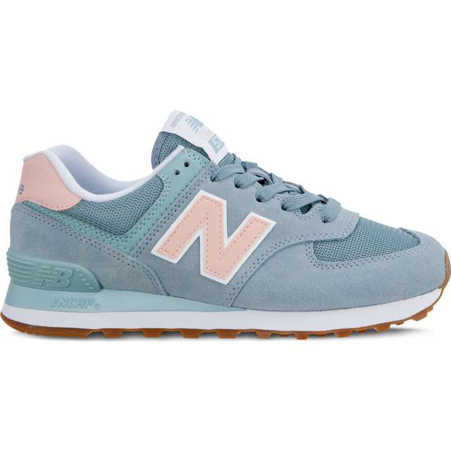 New Balance Wl574flb Summer Dusk Smoke Blue Con Himalayan Pink azul