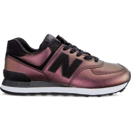 New Balance Wl574ksb Sheen Pack Negro púrpura rosa