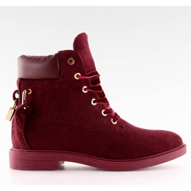 Tableros de madera con candado granate J-8686 vino rojo