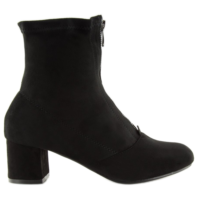 Botas con tacón estable negro F0Z-01 Negro