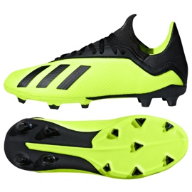 Botas de fútbol adidas X 18.3 Fg Jr DB2418 multicolor verde