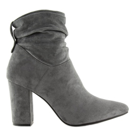 Gris Botas grises de tacón ancho NC781 Gris Gris Botas grises de tacón ancho NC781 Gris