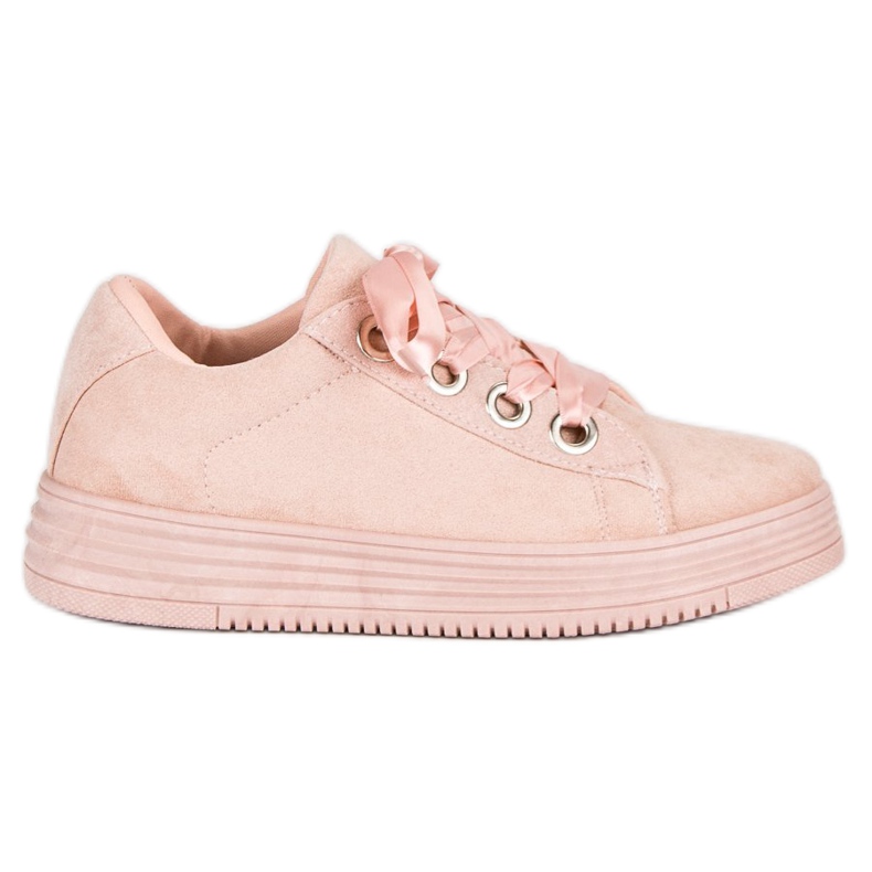 Zapatillas de ante rosa rosado