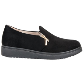 Zapatillas de gamuza negro