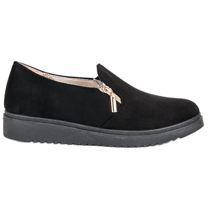 Zapatillas de gamuza negro