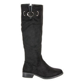 Super Me Botas de gamuza clásicas negro
