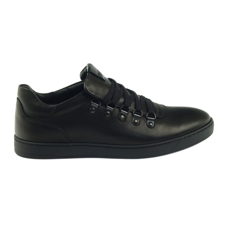 Pilpol Zapatos de cuero de deportes negros PC051 Pilpol Zapatos de cuero de deportes negros PC051