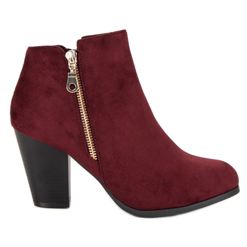 Groto Gogo Botines de ante en el poste rojo Groto Gogo Botines de ante en el poste rojo