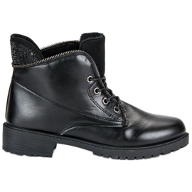 Balada Botas negras atadas negro