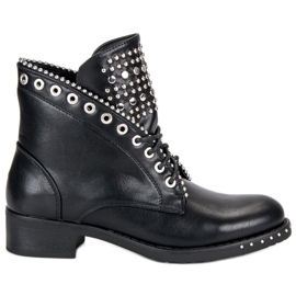Seastar Botas de trabajador con estilo negro