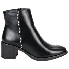 Seastar Botas clásicas de tacón alto negro