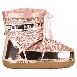 Botas de nieve rosa de moda