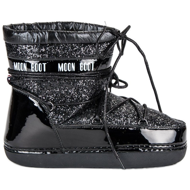 Botas de nieve negras de moda negro
