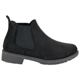 Botines Chelsea bajos negro