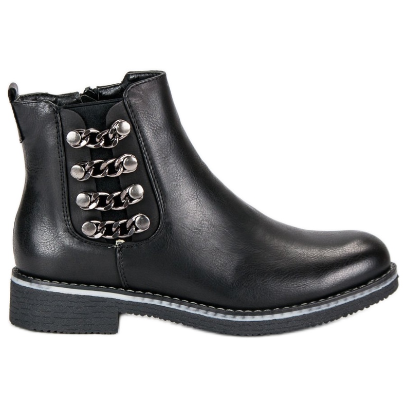 Forever Folie Botas negras de tacón plano negro