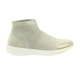American Club Calzado deportivo americano para mujer 17044 beige plata amarillo